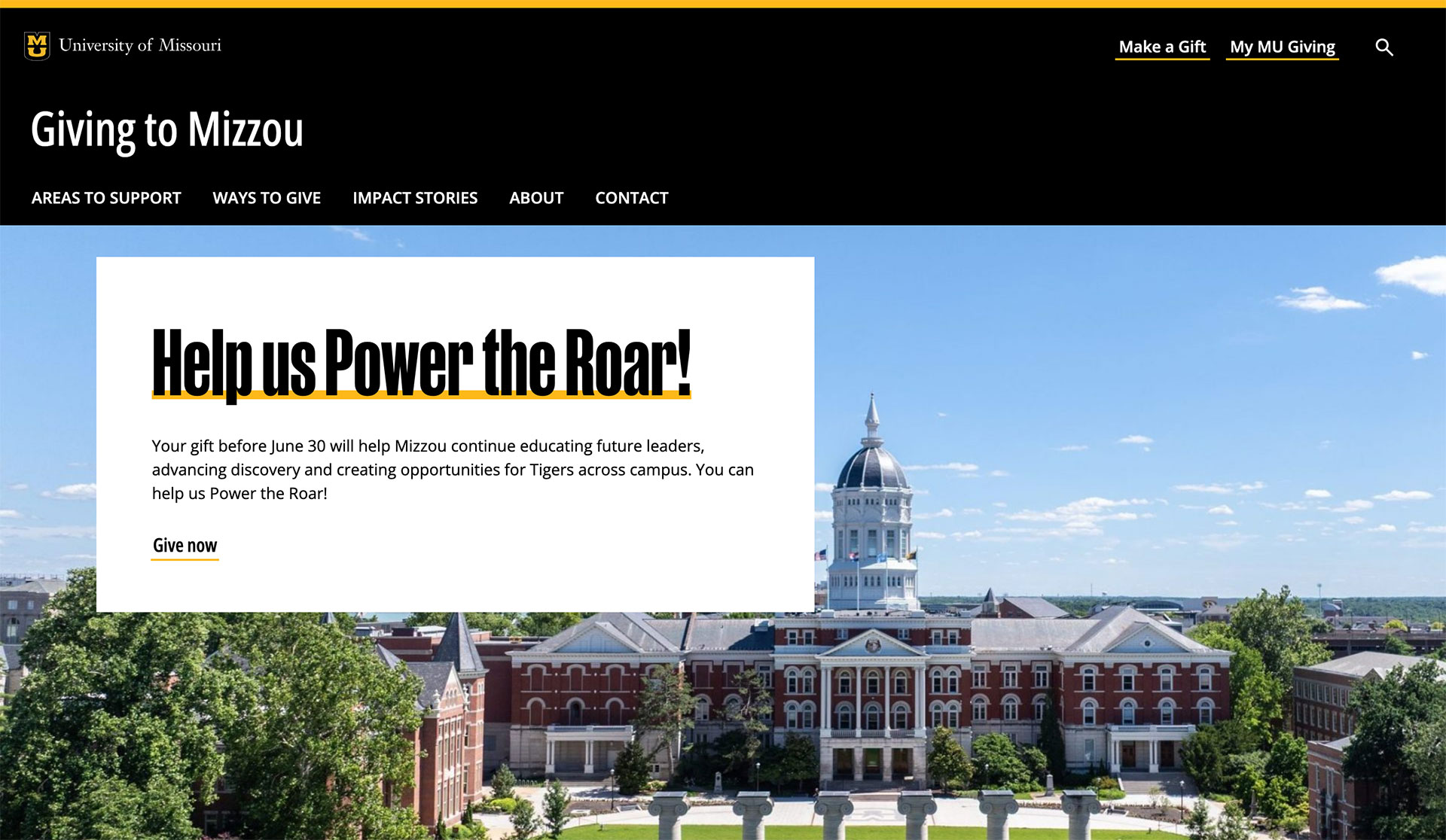 Giving to Mizzou